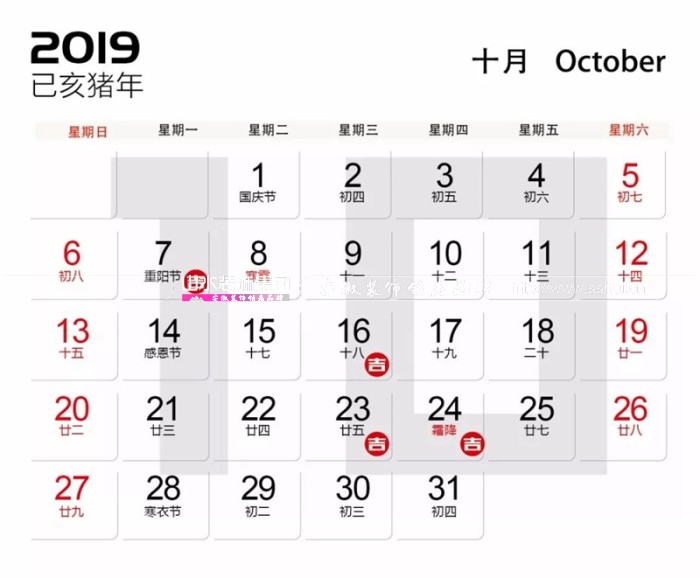 2019年装修宜开工吉日统计大全，赶紧收好了！