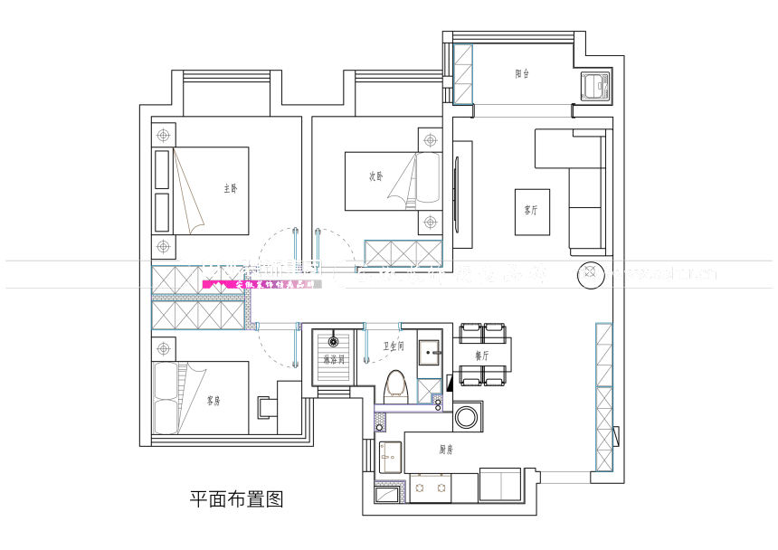 西子曼城-户型图装修效果图