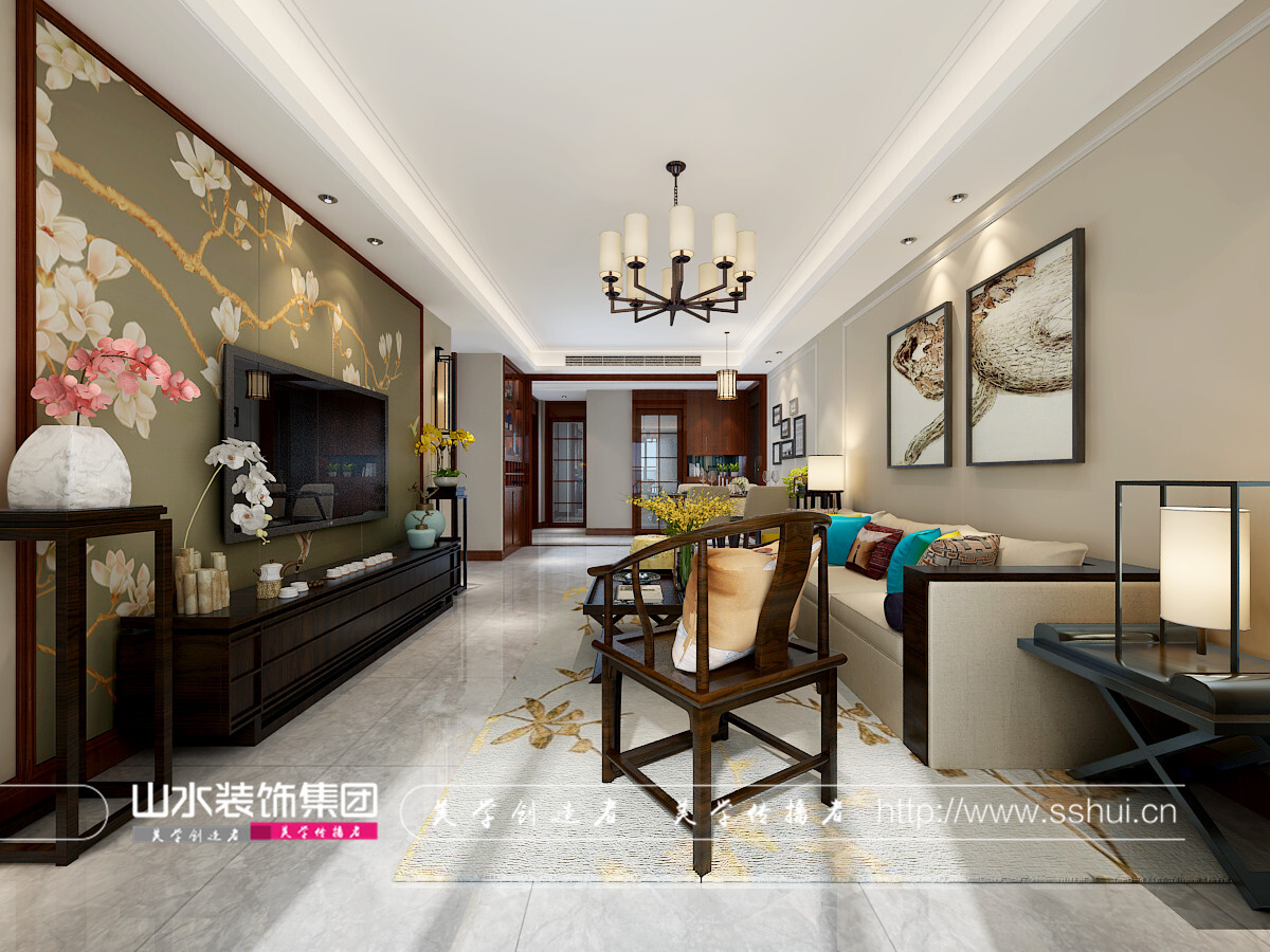 新中式客厅装修效果图展示