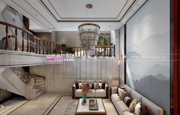 铂悦·庐州府400平方新中式别墅设计