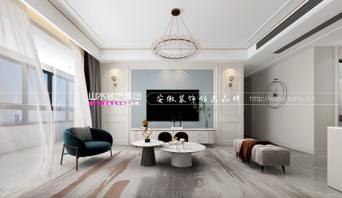 城建琥珀東華府132㎡法式輕奢風格新房裝修設計案例