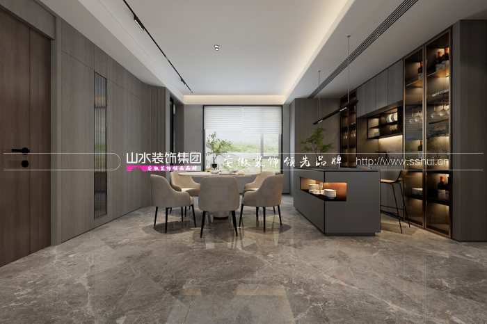 濱湖雙璽400㎡現代風格復式新房裝修設計案例