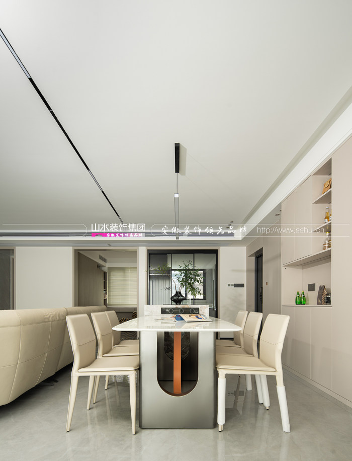 140㎡现代风新宅，横厅+中岛，质感空间不做隔断，收获完美大平层