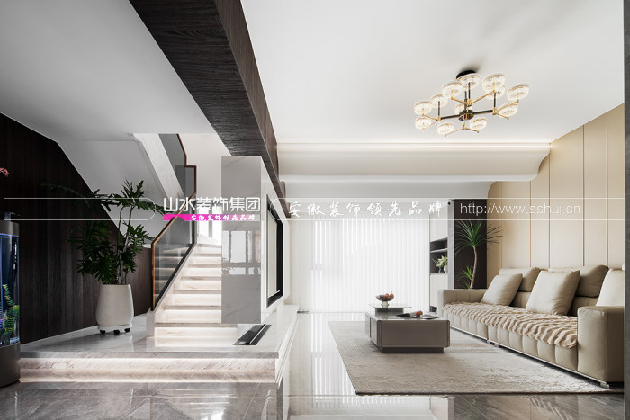 450㎡現代風頂復,石材與木質碰撞,光與影描摹空間的秩序之美 450㎡現代風頂復,石材與木質碰撞,光與影描摹空間的秩序之美