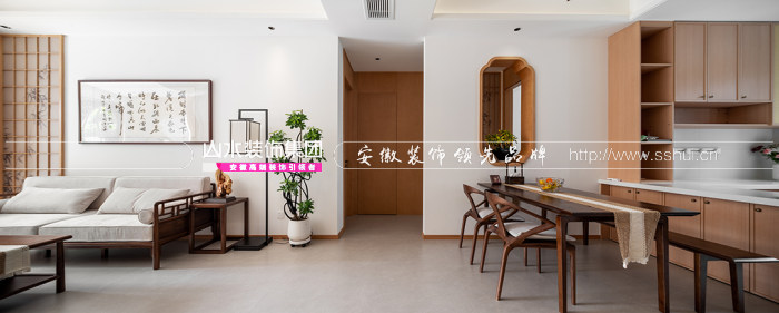 300㎡現(xiàn)代中式原木風，精準還原，將山水禪意揉進生活日常